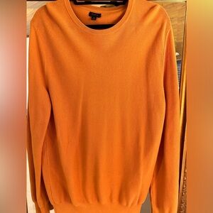 Classic Crew neck Orange sweater; J Crew Pristine condition
